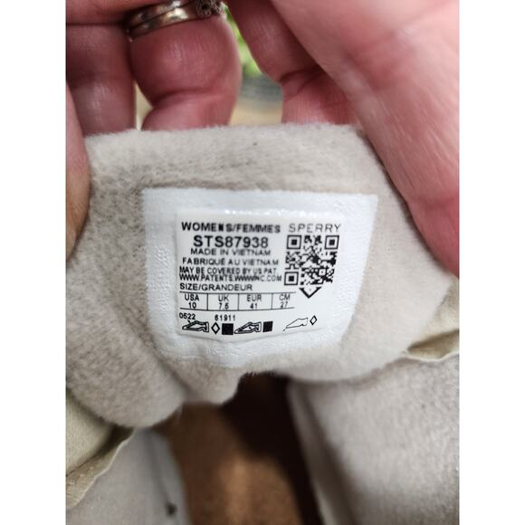 Sperry Saltwater Seacycled Nylon Beige Women's Duck Boots Size 10 M - Picture 9 of 9